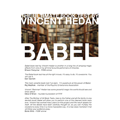 Babel Book Test (3 Books) by Vincent Hedan - Trick – Boardwalk Magic Shop