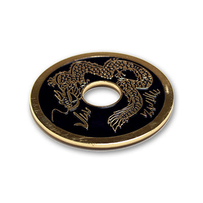 Chinese Coin (Black - 3 inch Jumbo Size) by Royal Magic - Trick