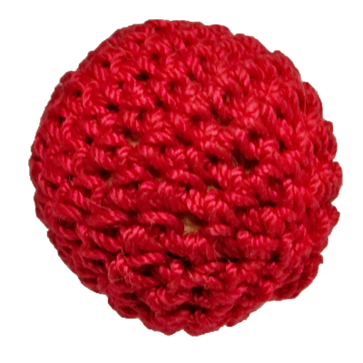 1" Magnetic Crochet Ball (Red) by Ickle Pickle Products, Inc. - Trick
