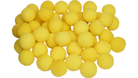 1.5" Super Soft Sponge Balls (Yellow) Bag of 50 from Magic By Gosh - Boardwalk Magic