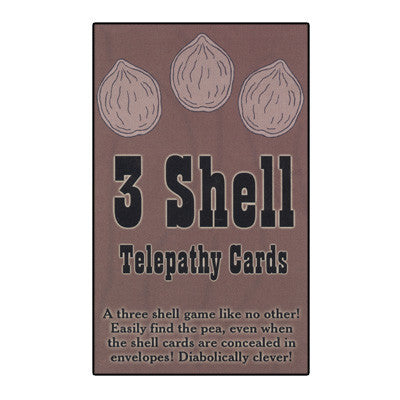 3 Shell Telepathy Cards - Boardwalk Magic