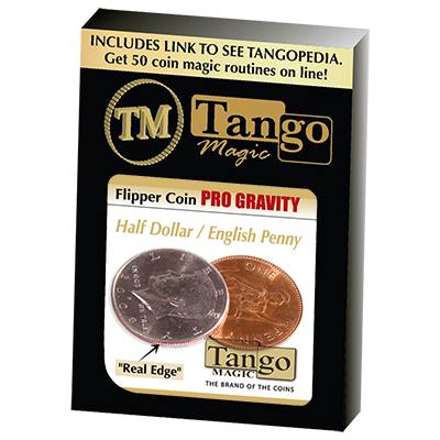 Flipper Coin PRO Gravity Half Dollar/English Penny - Tango - Trick (D0101)