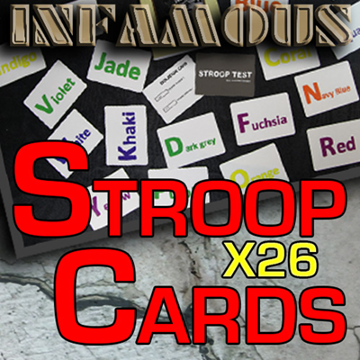 Stroop Cards (Infamous Refill) by Magic World - Trick