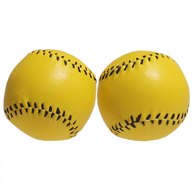 Chop Cup Balls Yellow Leather (Set of 2) by Leo Smetsers - Trick