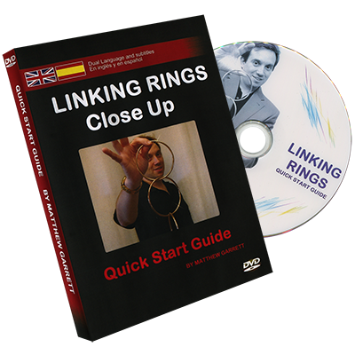 Close Up Linking Rings BLACK (RED BAG) (Gimmicks & DVD, SPANISH and English) by Matthew Garrett - Trick