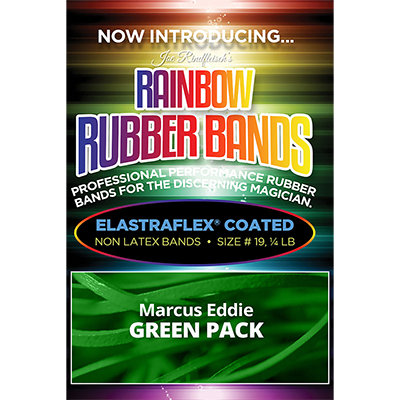 Joe Rindfleisch's Rainbow Rubber Bands (Marcus Eddie - Green Pack  ) by Joe Rindfleisch - Trick