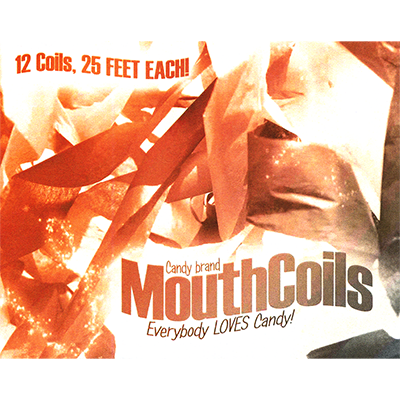 Mouth Coils 25 foot (Black/Orange) by Candy Brand - Trick