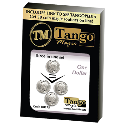 Three in One (Eisenhower Dollar) Set (D0175) by Tango - Trick