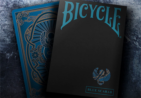 Bicycle Scarab (Blue) Playing Cards by Crooked Kings