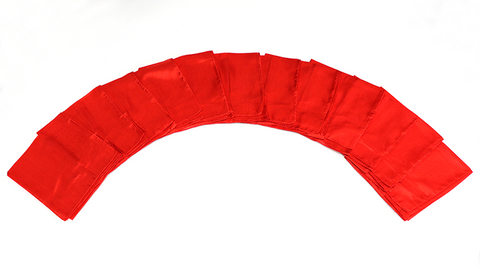 Silks 15 inch 12 Pack (Red) Magic by Gosh - Trick  (12 PACK IS 1 UNIT)
