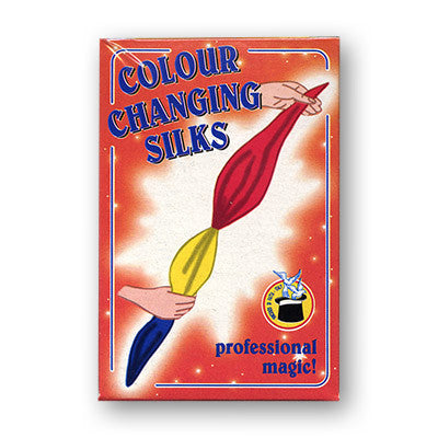 Color Changing Silks 4 color silks 12" (red/yellow box) by Vincenzo Di Fatta - Trick