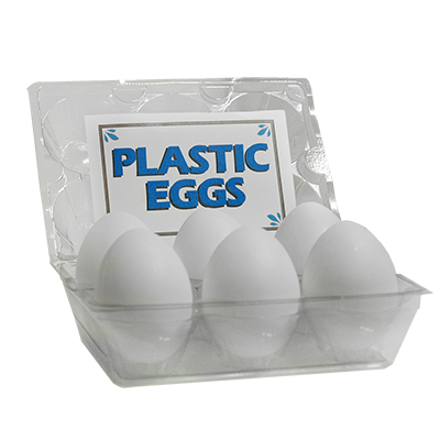High Quality Plastic Eggs(White / 6-pack)by The Great Gorgonzola - Trick