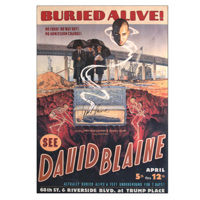 Buried Alive Autographed Poster (Limited Edition) by David Blaine - Trick
