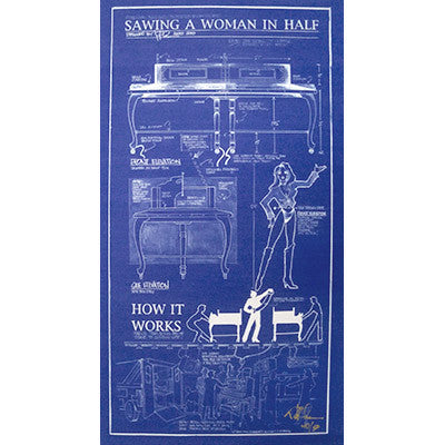 Sawing A Woman In Half Poster(12" x 22")in tube by Paul Osborne - Trick