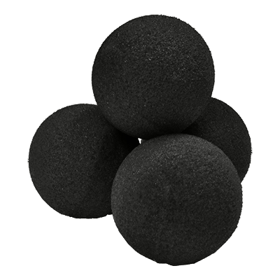 1.5" High Density Ultra Soft Sponge Ball (Black) Pack of 4 from Magic by Gosh