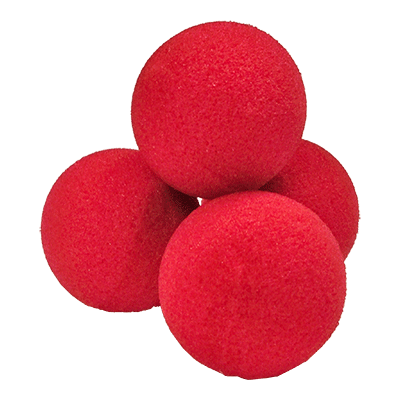 1.5" High Density Ultra Soft Sponge Ball (Red) Pack of 4 from Magic by Gosh