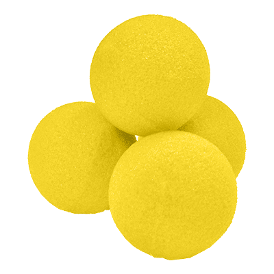 1.5" High Density Ultra Soft Sponge Ball (Yellow) Pack of 4 from Magic by Gosh