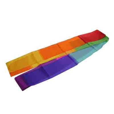 4"x10m Multicolor Silk Streamer by Vincenzo Di Fatta