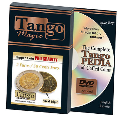 Flipper Coin Pro Gravity 2 Euro/50 cent (w/DVD)by Tango -Trick (E0078)