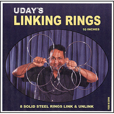 10" Linking Rings (8) by Uday - Trick - Boardwalk Magic