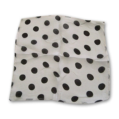 Spotted Silk 09" White w/blk spots by Uday